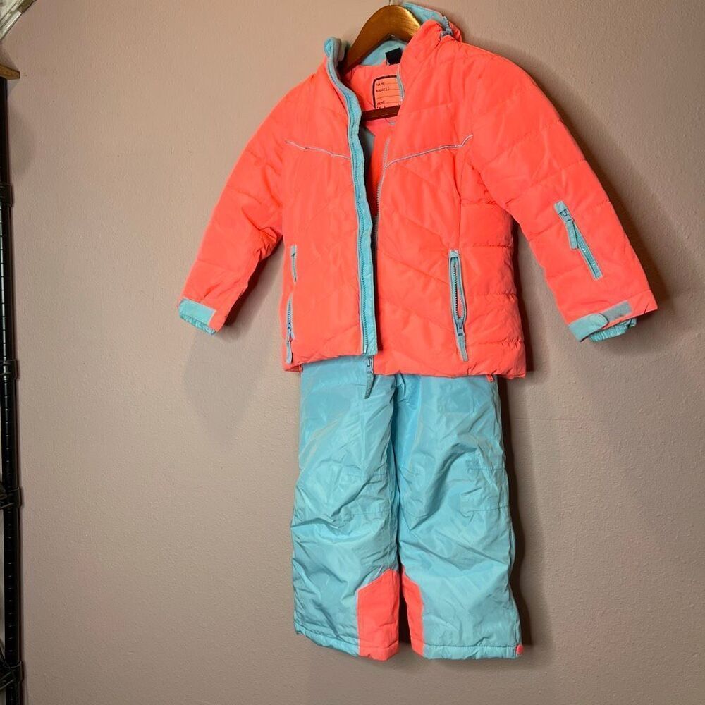 Kiki & Kiko two-piece children's winter snow suit set consisting of an insulated